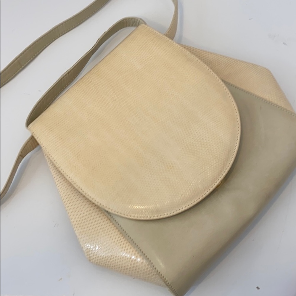 Neiman-Marcus Italian Leather and Lizard Handbag